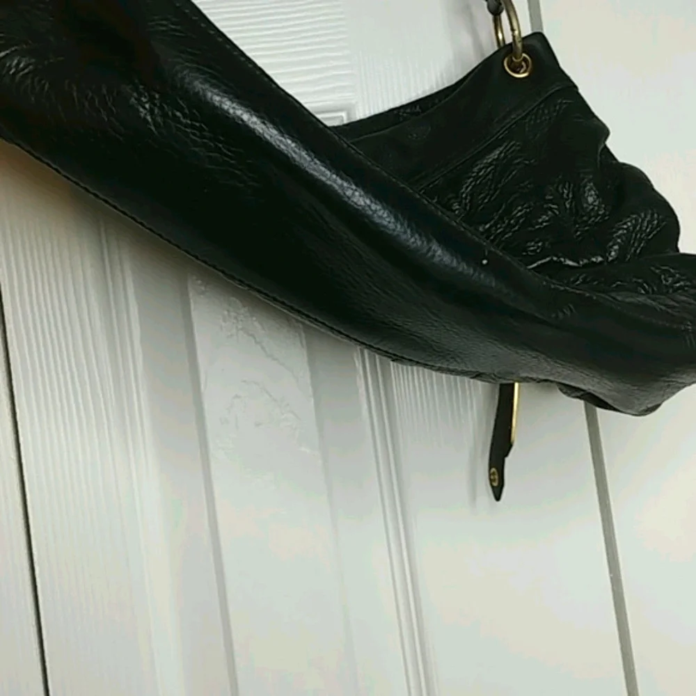 Cole Haan Black Leather Hobo Bag